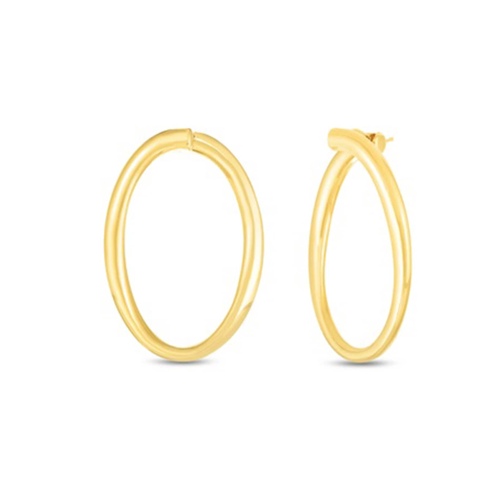 18k Yellow Gold Hoop Earrings by Lisa Nik