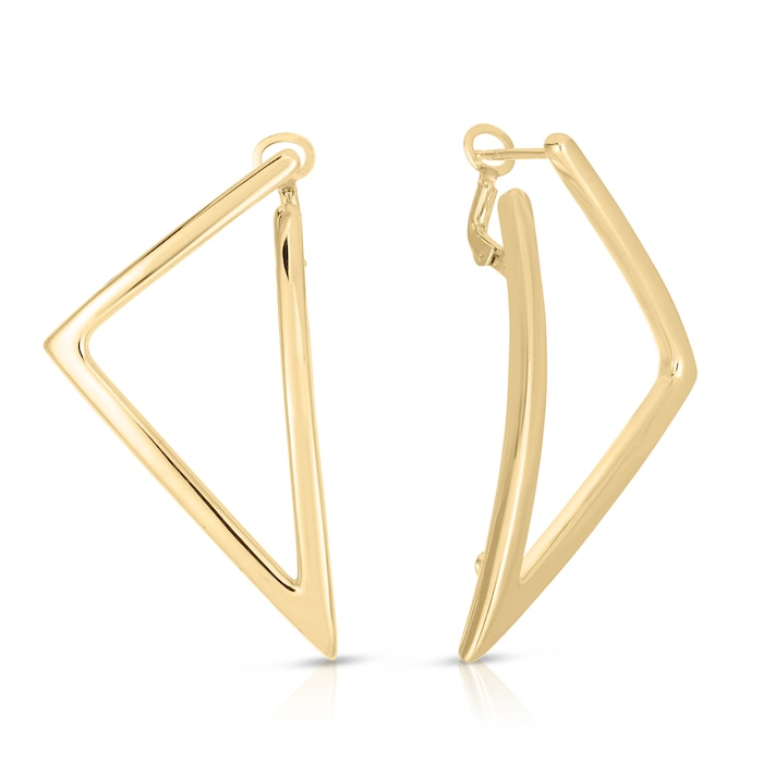 Roberto Coin 18k Yellow Gold Oro Triangle Stud Earrings