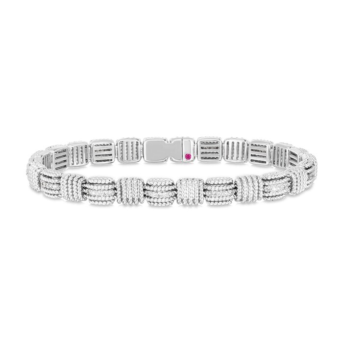 Roberto Coin 18k White Gold 0.54cttw Diamond Opera Flexible Bracelet