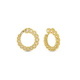 Roberto Coin 18k Yellow Gold 0.80cttw Diamond Barocco Hoop Earrings
