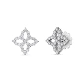Roberto Coin 18k White Gold 1.02cttw Diamond Princess Flower Stud Earrings