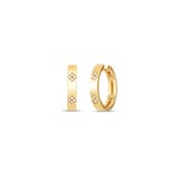Roberto Coin 18k Yellow Gold 0.12cttw Diamond Love in Verona Hoop Earrings