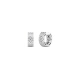 Roberto Coin 18k White Gold 0.95cttw Diamond Love in Verona Hoop Earrings
