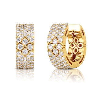 Roberto Coin 18k Yellow Gold 0.95cttw Diamond Love in Verona Hoop Earrings