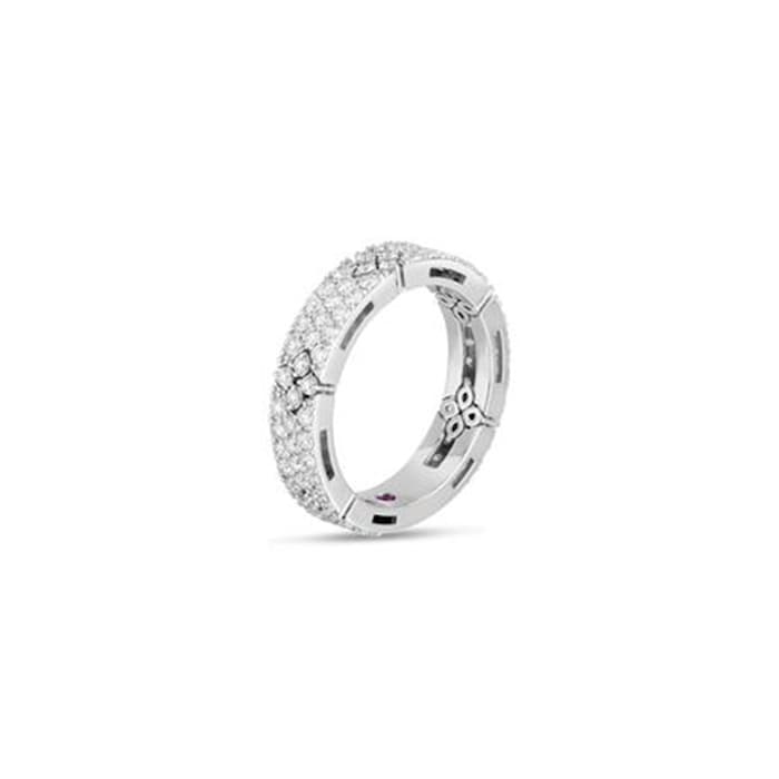 Roberto Coin 18k White Gold 1.10cttw Diamond Love in Verona Band