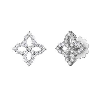Roberto Coin 18k White Gold Princess Flower Stud Earrings