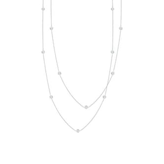 Roberto Coin 18k White Gold 0.75cttw Diamond 15 Station Necklace 36"