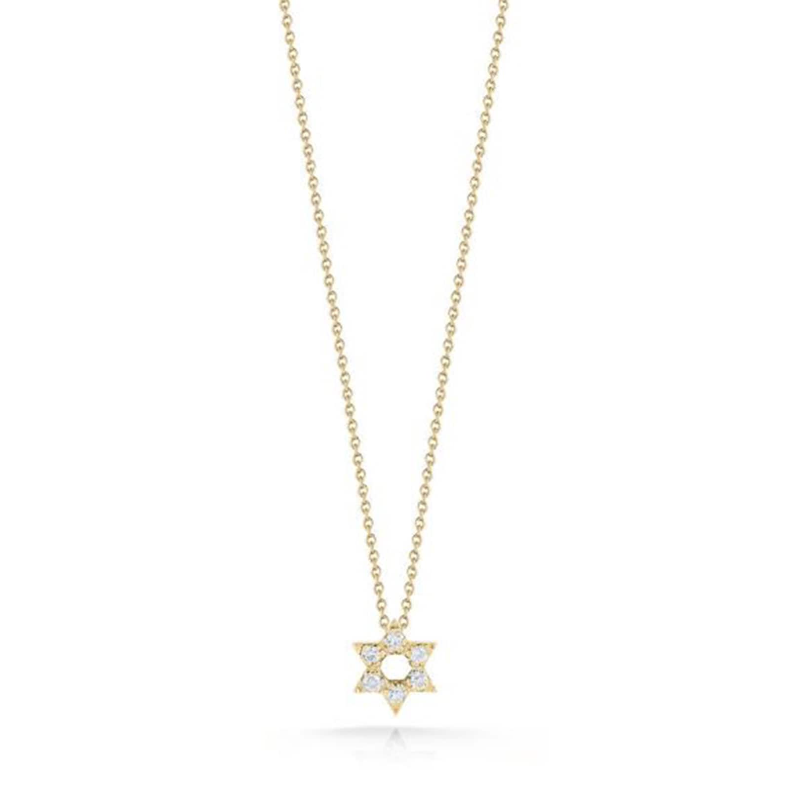 Roberto Coin 18k Yellow Gold 0.12cttw Diamond Star of David Pendant