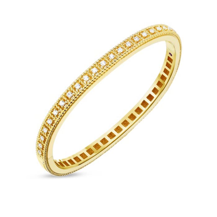 Roberto Coin 18k Yellow Gold 0.50cttw Diamond Barocco Bangle