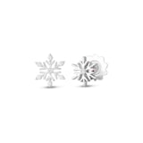 Roberto Coin 18k White Gold 0.07cttw Diamond Snowflake Stud Earrings