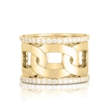 Roberto Coin 18k Yellow Gold 0.78cttw Diamond Navarra Wide Oval Link Band