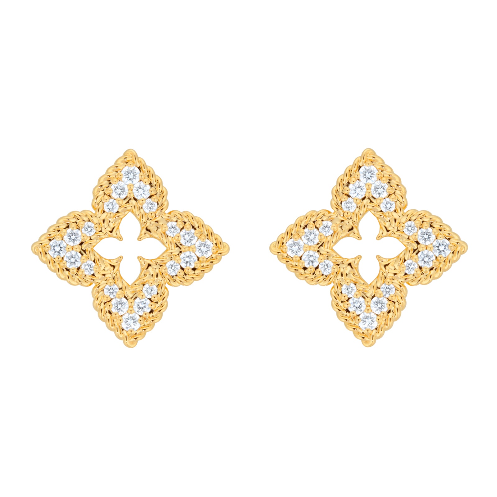 Roberto Coin Venetian Princess 18ct Yellow Gold 0.16ct Diamond Earrings