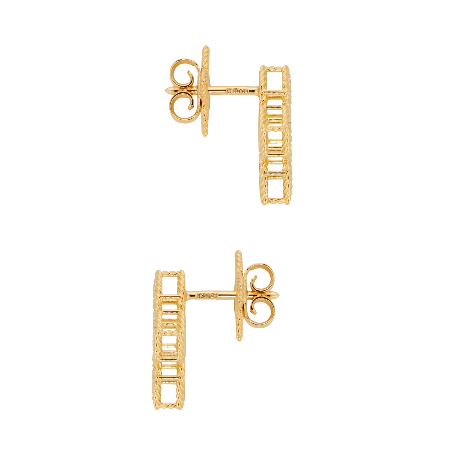 Roberto Coin Venetian Princess 18ct Yellow Gold 0.16ct Diamond Earrings Roberto Coin Venetian Princess 18ct Yellow Gold 0.16ct Diamond Earrings