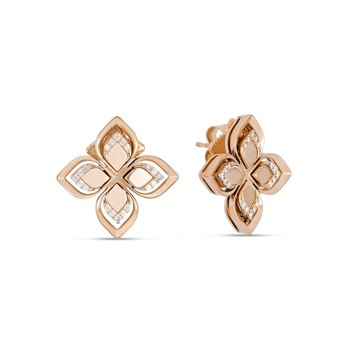 Roberto Coin Venetian Princess 18ct Rose Gold 0.14ct Diamond Stud Earrings
