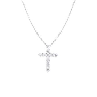 Roberto Coin 18k White Gold 1.77cttw Diamond XL Cross Pendant Roberto Coin 18k White Gold 1.77cttw Diamond XL Cross Pendant