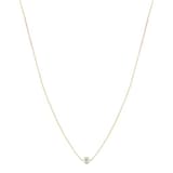 Roberto Coin 18k Yellow Gold 0.10cttw Diamond 1 Stone Station Necklace 18"