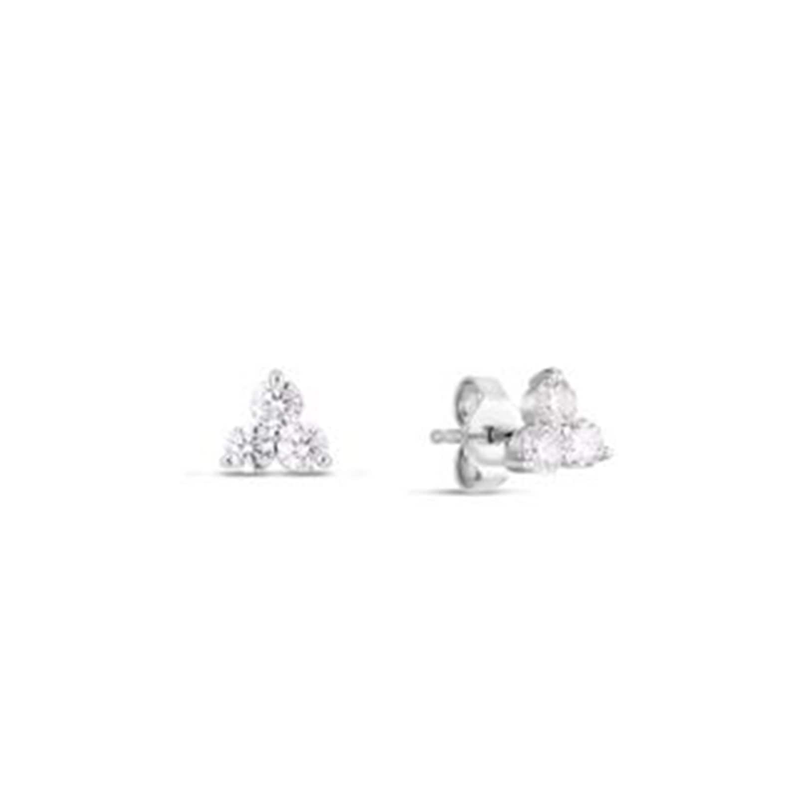 Roberto Coin 18k White Gold 0.55cttw Diamond Cluster Stud Earrings