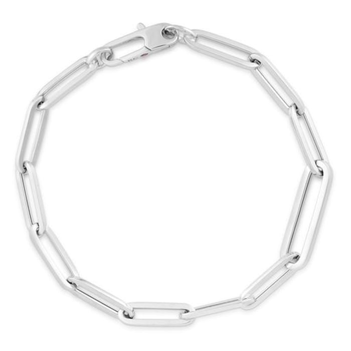 Roberto Coin 18k White Gold Paperclip Link Bracelet