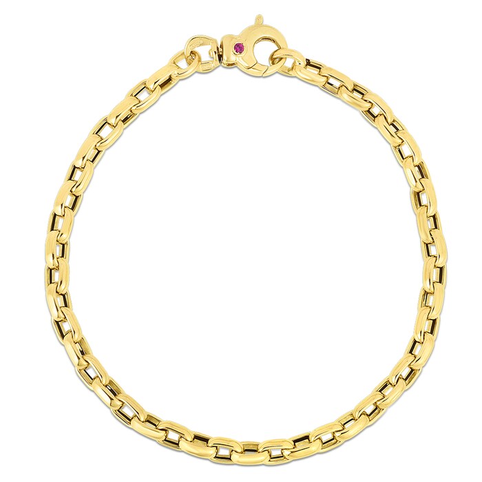 Roberto Coin 18k Yellow Gold Boston Link Bracelet 7"