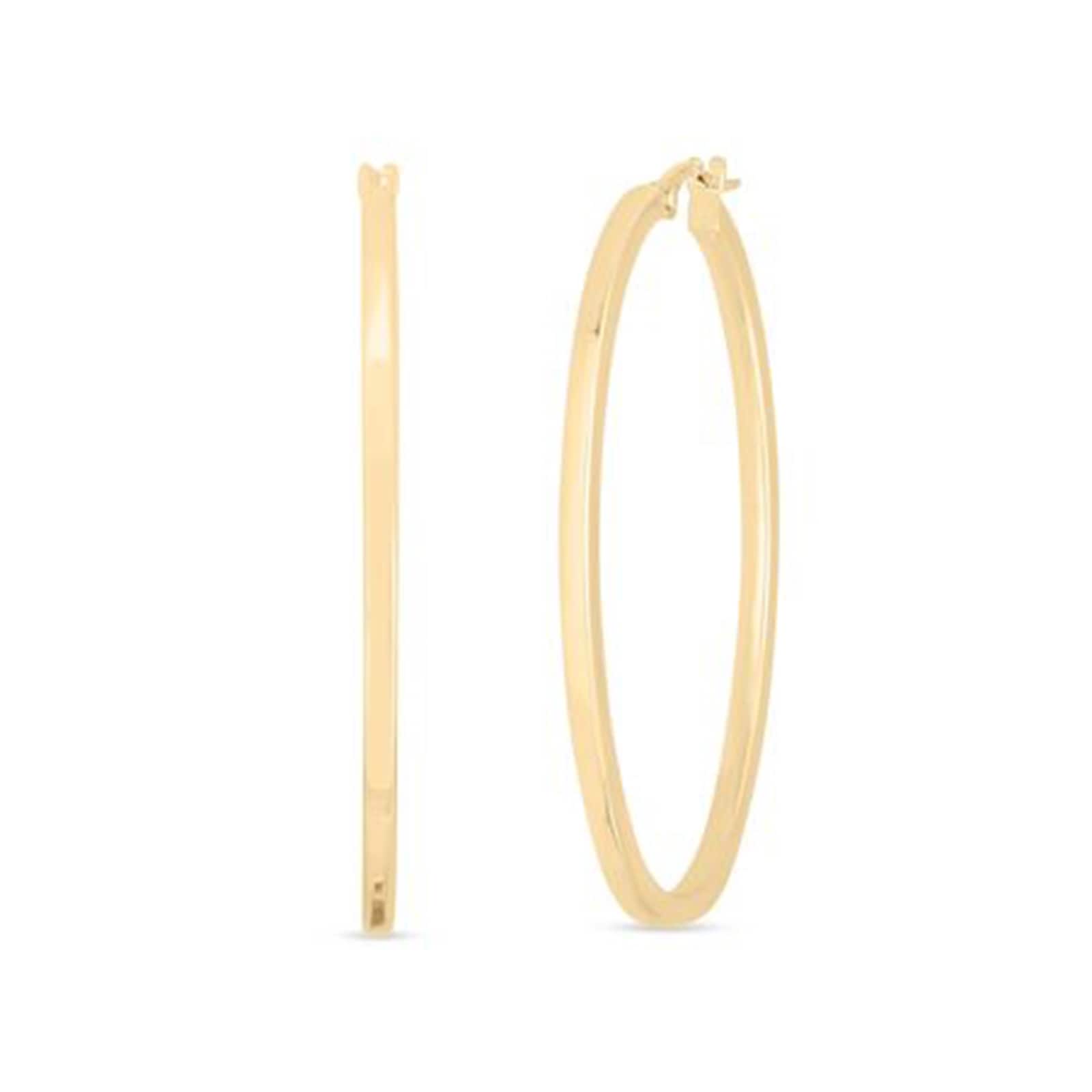 Roberto Coin 18k Yellow Gold 45x35mm Oval Hoop Earrings Roberto Coin 18k Yellow Gold 45x35mm Oval Hoop Earrings