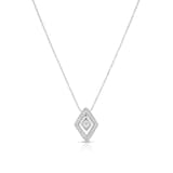 Roberto Coin 18k White Gold 0.27cttw Diamond Lozenge Small Necklace 18"