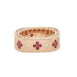 Roberto Coin 18k Rose Gold Exclusive Venetian Princess Color 0.32cttw Ruby and Diamond Ring Size 6.5