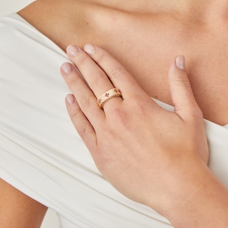 Roberto Coin 18k Rose Gold Exclusive Venetian Princess Color 0.32cttw Ruby and Diamond Ring Size 6.5 Roberto Coin 18k Rose Gold Exclusive Venetian Princess Color 0.32cttw Ruby and Diamond Ring Size 6.5