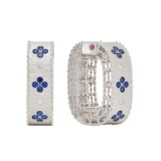 Roberto Coin 18k White Gold Exclusive Venetian Princess Color 0.40cttw Sapphire and Diamond Earrings Roberto Coin 18k White Gold Exclusive Venetian Princess Color 0.40cttw Sapphire and Diamond Earrings