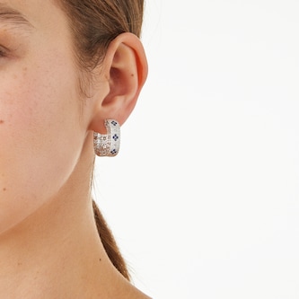 Roberto Coin 18k White Gold Exclusive Venetian Princess Color 0.40cttw Sapphire and Diamond Earrings Roberto Coin 18k White Gold Exclusive Venetian Princess Color 0.40cttw Sapphire and Diamond Earrings