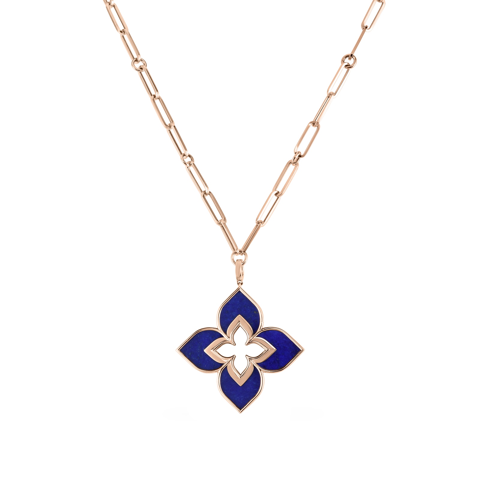 Roberto Coin Venetian Princess 18ct Rose Gold Lapis Pendant