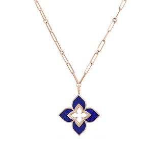 Roberto Coin Venetian Princess 18ct Rose Gold Lapis Pendant