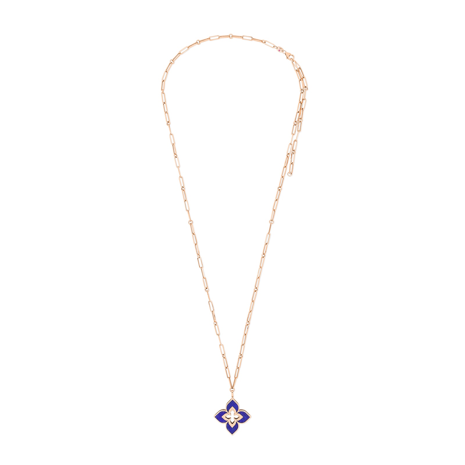 Roberto Coin Venetian Princess 18ct Rose Gold Lapis Pendant Roberto Coin Venetian Princess 18ct Rose Gold Lapis Pendant