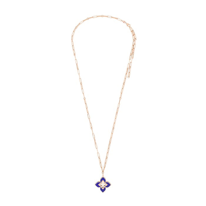 Roberto Coin Venetian Princess 18ct Rose Gold Lapis Pendant