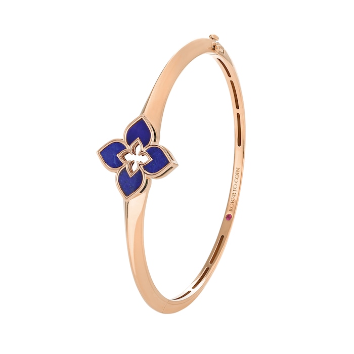 Roberto Coin Venetian Princess 18ct Rose Gold Lapis Bangle