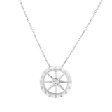 Roberto Coin 18k White Gold 0.03cttw Diamond Tiny Treasures Compass Necklace 18"