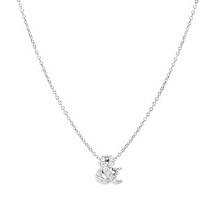Roberto Coin 18k White Gold 0.03cttw Diamond Tiny Treasures '&' Symbol Necklace 18"
