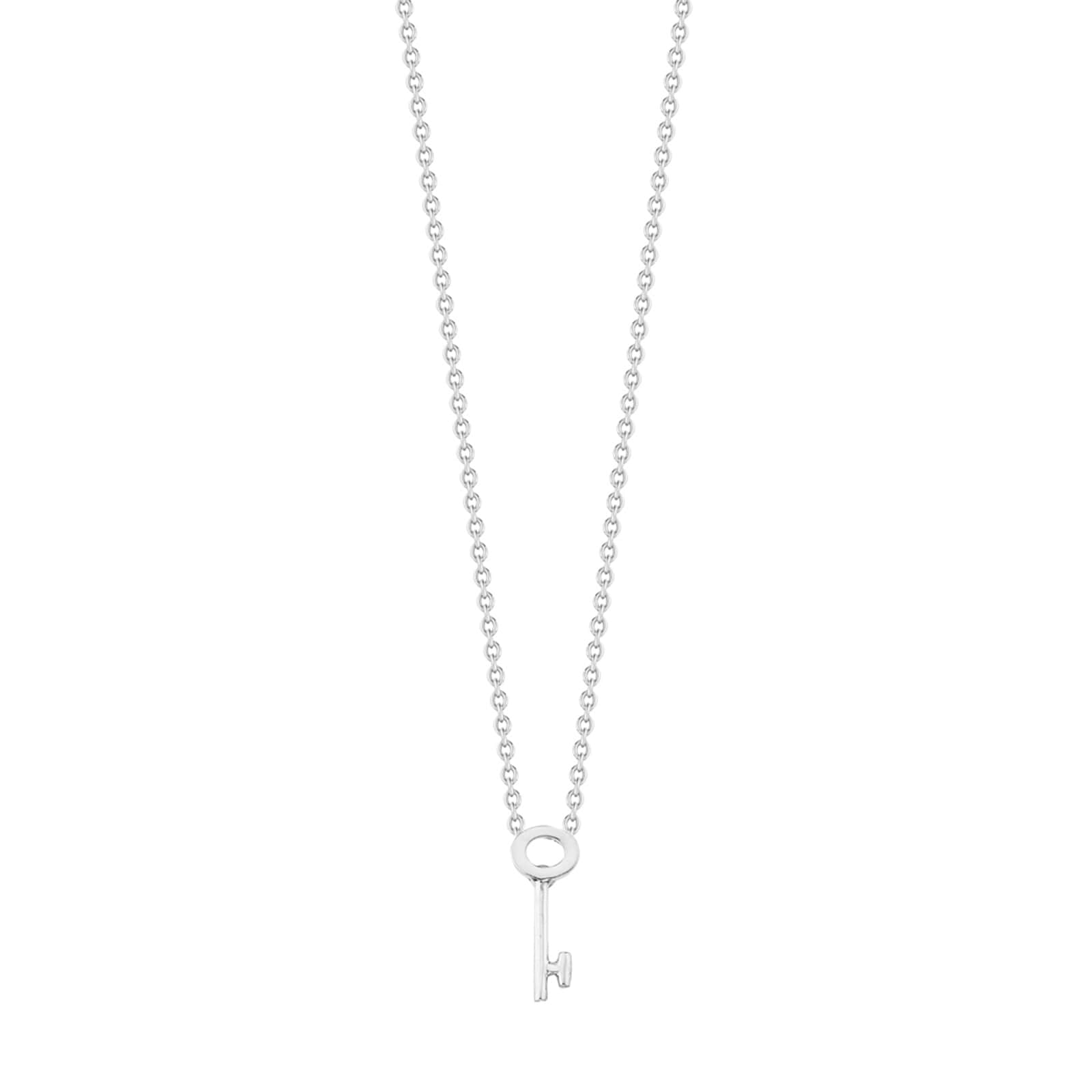 Roberto Coin 18k White Gold Tiny Treasures Key Necklace 18"