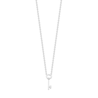 Roberto Coin 18k White Gold Tiny Treasures Key Necklace 18"