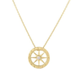 Roberto Coin 18K Yellow Gold Tiny Treasures Diamond Compass Necklace