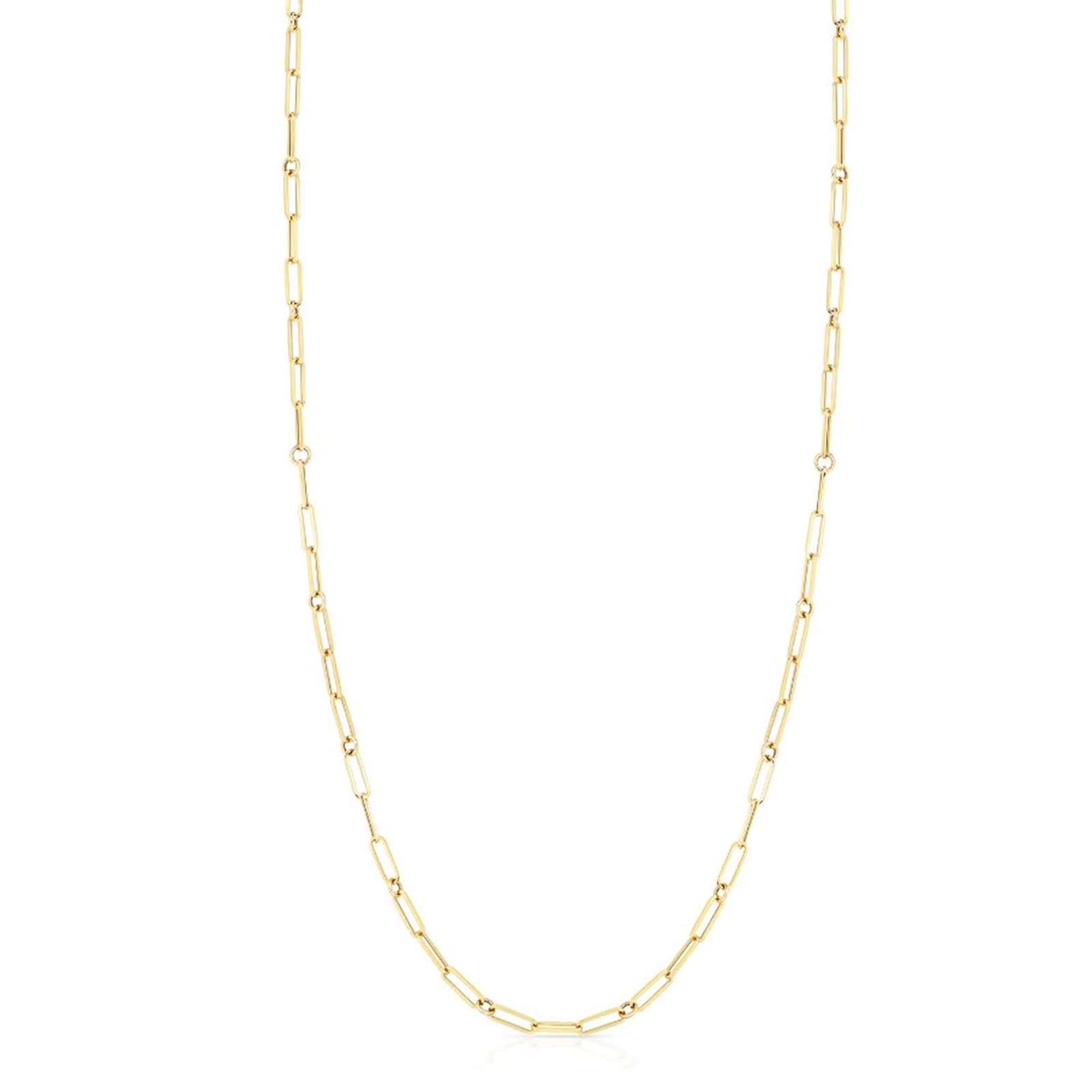 Roberto Coin 18k Yellow Gold Paperclip Layering Chain 17"