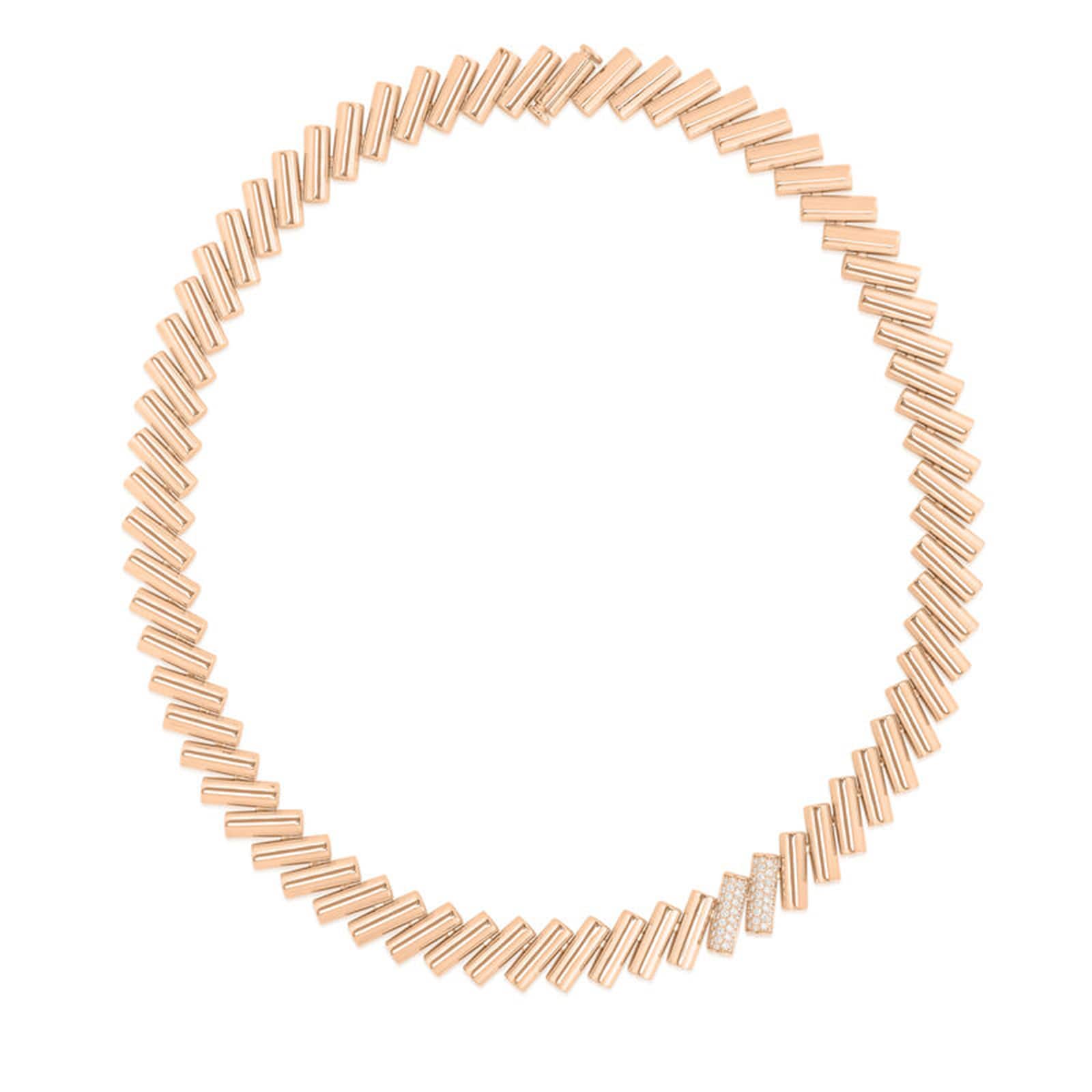 Roberto Coin 18K Rose Gold Domino Diamond Necklace