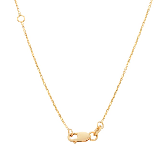 Roberto Coin 18k Yellow Gold 0.03cttw Diamond Tiny Treasures Love Letter 'L' Necklace 18"