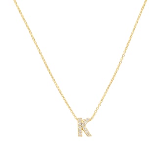 Roberto Coin 18K Yellow Gold 0.05cttw Diamond Love Letter K Necklace