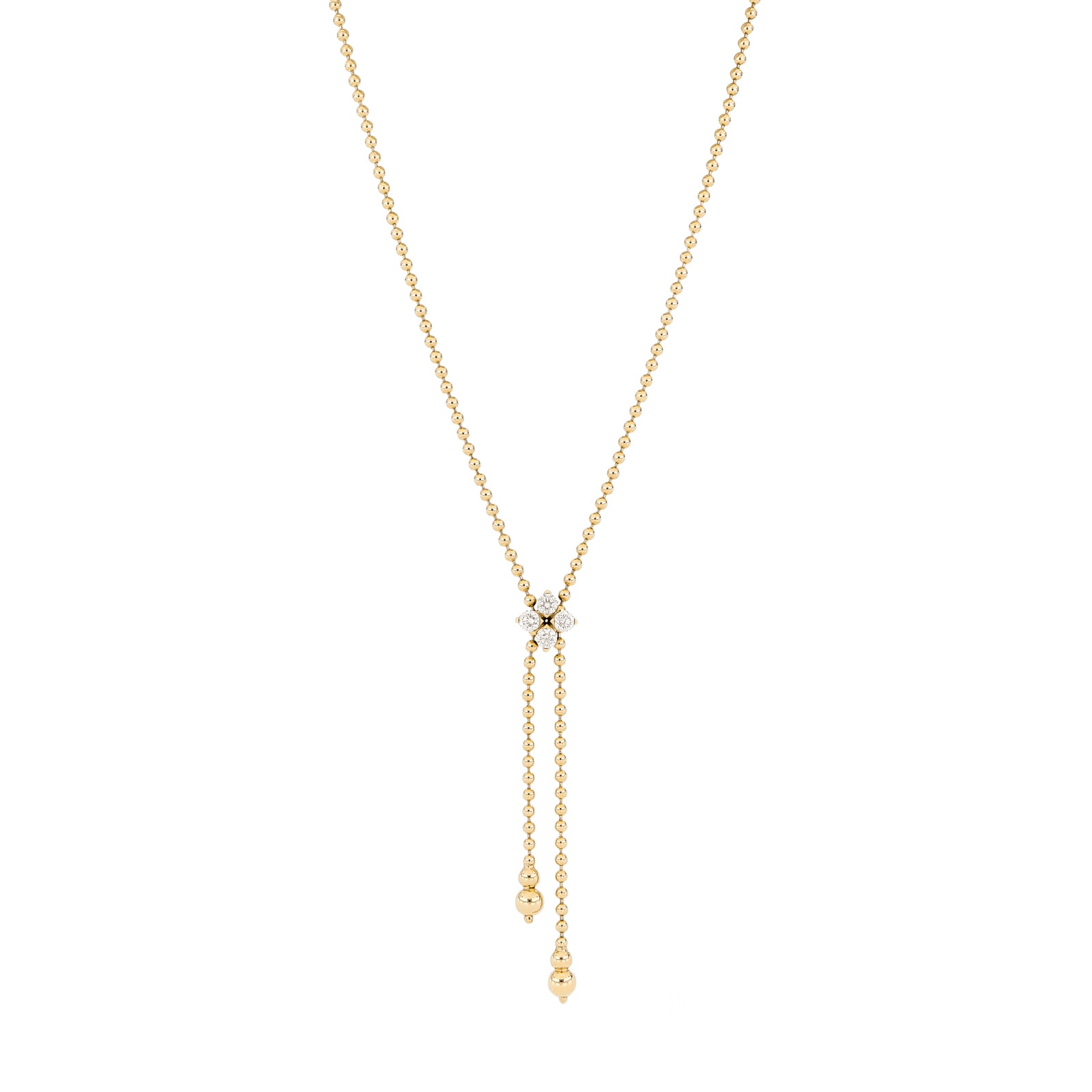 Roberto Coin Love In Verona 18ct Yellow Gold 0.36ct Diamond Lariat ...