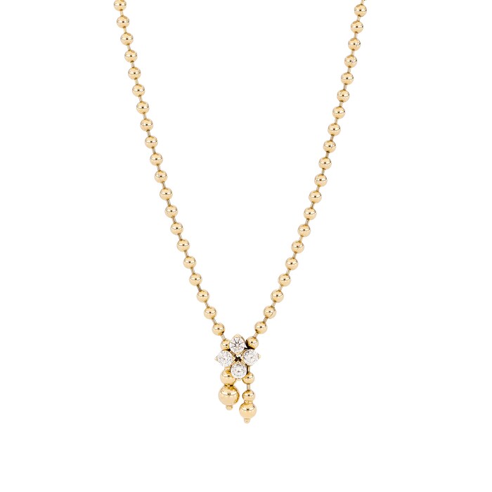 Roberto Coin Love In Verona 18ct Yellow Gold 0.36ct Diamond Lariat Necklace