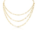 Roberto Coin 18k Yellow Gold Paperclip Triple Strand Necklace