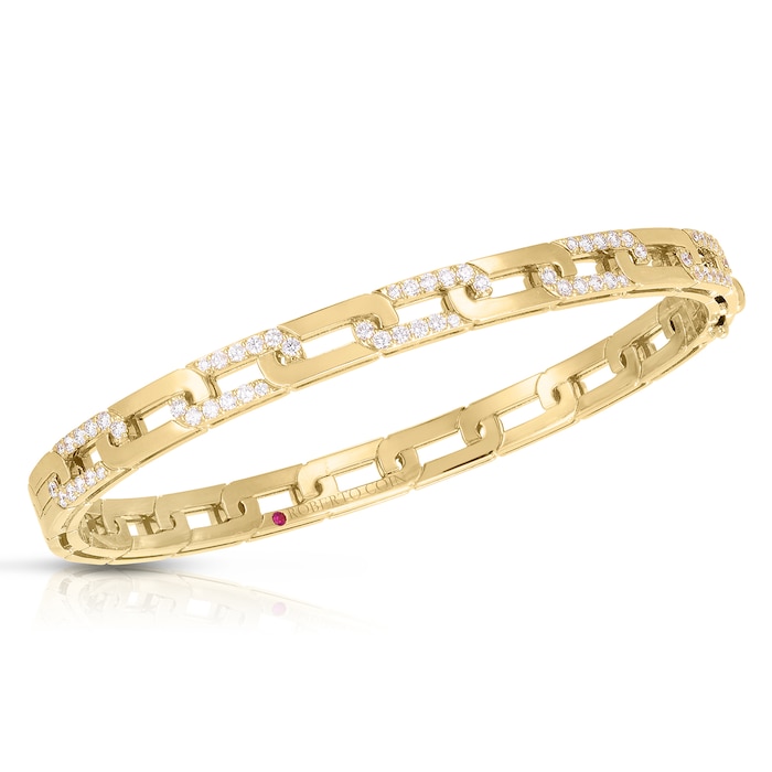 Roberto Coin 18k Yellow Gold Navarra 0.72cttw Diamond Bangle - 5mm