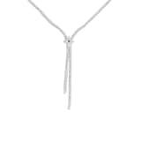 Roberto Coin 18K White Gold Love In Verona Diamond Zipper Necklace
