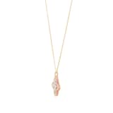 Roberto Coin Princess Flower 18ct Yellow Gold Rhodonite & 0.18ct Diamond Pendant