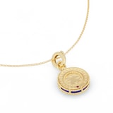 Roberto Coin Venetian Medallion 18ct Yellow Gold Lapis Lazuli & 1.26ct Diamond Pendant